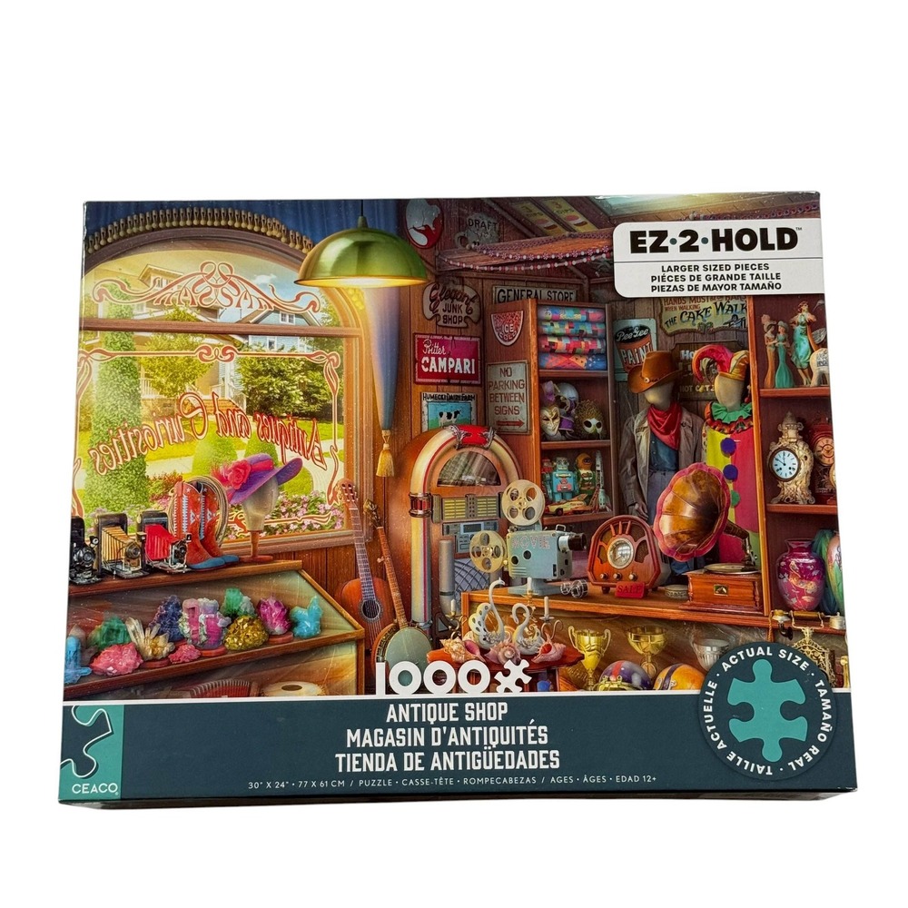 Ceaco EZ-2-Hold 1000 Piece Jigsaw Puzzle Antique Shop Eduard 3231-22 UNCOUNTED